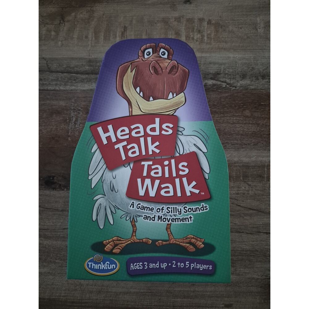 Heads Talk Tails Walk Ages 3+ Think Fun Complete Board Game
